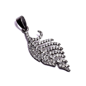 Pendentif en argent Sterling 925 topaze bleue ~ pendentif plume feuille ~ pendentif topaze bleue ~ pendentif feuille de mariée ~ cadeau 4 elle - Product Image 1