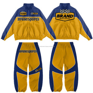 Conjunto Deportivo Personalizado de Chaqueta y Pantalones Cortavientos de Nailon con Cierre para Hombre, Resistente al Viento, para Entrenamiento - Product Image 2