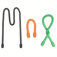 Attaches-câbles en silicone réutilisables de 64 pouces, réglables, pour l'organisation et la fixation des câbles, bande flexible pour gestion des câbles, attaches torsadées en caoutchouc