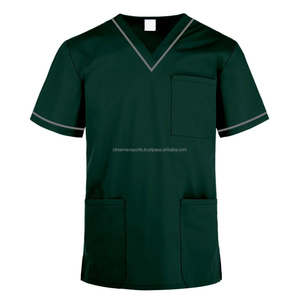 Uniformes d'hôpital gommages personnalisés gommages d'infirmière infirmière à manches courtes haut gommages costume Spa porter Stretch Slim Fit uniforme - Product Image 6