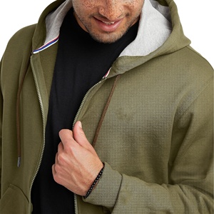 High Quality Men's Full Zip <b>Thermal</b> <b>Hoodie</b> Comfortable Stylish Print Pattern Casual Wear for Outdoor Activities Made From Fleece - Product Image 3
