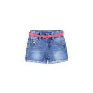 Short en jean vintage taille haute pour femmes de seconde main Décorations en dentelle de diamant de style formel respirant Motif léopard pour l'été - Product Image 1