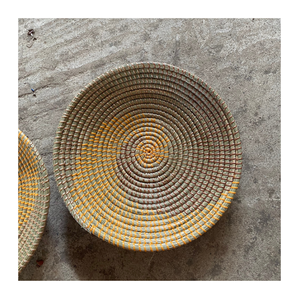 ตะกร้าแผ่นหญ้าทะเลงานแฮนด์เมดสไตล์ชายฝั่งตะกร้าแขวนผนังหวายหวายธรรมชาติจากเวียดนามของตกแต่งภายในบ้าน - Product Image 5