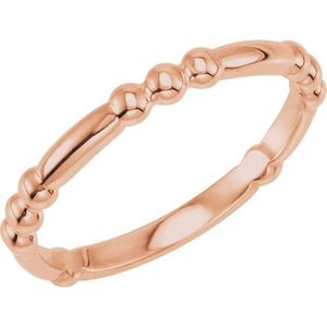 Romantic Stainless Steel Bead <b>Ring</b> Fashionable Gold Plated Inlay with Geometric Design Stylish Eternity Style Perfect Gift - Product Image 1