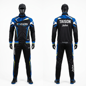 Mens <b>badminton</b> tracksuit premium 280 GSM polyester spandex royal blue geometric shoulder panel custom sublimation logo - Product Image 3