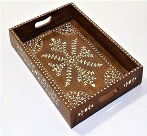 Toptan ve ucuz fiyata ev dekor için inci servis tepsileri 3 renkli yuvarlak anne seti - Product Image 6