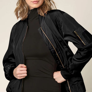 Chaqueta de mujer con múltiples bolsillos Chaqueta de bombardero al aire libre Estilo sólido Manga larga Bolsillos delanteros Estilo Ligero Impermeable Caza - Product Image 1
