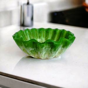 Plato Decorativo de Resina Hecho a Mano, Pulido, de Origen Indio, Ecológico, Apto para Lavavajillas, Estilo Moderno, Antiguo, para Servir en Fiestas - Product Image 3