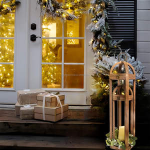 Promotion : Porte-bougies décoratifs en bois faits à la main pour jardin et terrasse, taille et couleur personnalisables, pour la maison et Noël - Product Image 4