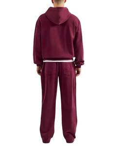 Survêtements évasés et surdimensionnés dernier style unisexe, pantalons de survêtement et sweat à capuche en molleton uni et technique pour la course à pied - Product Image 2