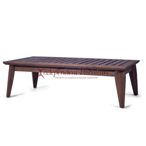 Mesa de centro de teca marrón rústica minimalista moderna para el hogar, sala de estar al aire libre, Patio, Hotel, cafetería, restaurante o Villa - Product Image 1