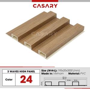 แผ่นฝ้าเพดานพีวีซีใยถ่านไม้ไผ่4คลื่นแผ่นผนังร่องสูงกันความชื้นใช้เฟอร์นิเจอร์ - Product Image 2