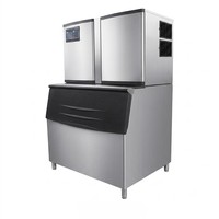 Machine à glaçons commerciale de type split avec bac de stockage, machine à glaçons pour restaurant, bar, hôtel