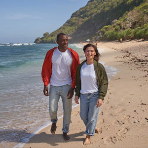 Ultifresh Lightweight Woolen Windbreaker <b>Zip</b>-<b>Up</b> Bomber <b>Jacket</b> Unisex Waterproof Moisture Wicking Quick Dry Eco-Friendly Summer - Product Image 3