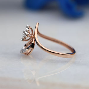 Bague de fiançailles en or 14 carats, taille ronde, diamant cultivé en laboratoire, élégance intemporelle, bague de mariage - Product Image 2