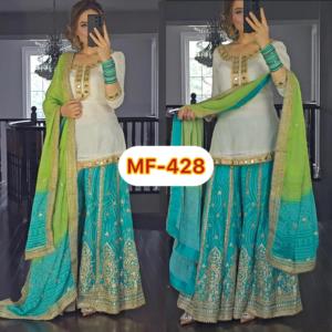 ชุดสูทผ้าจอร์เจียแบบหนาทำจากผ้า Georgette ชุดชุดเจ้าสาวปักลายเรียงตามลำดับขนาด5มม. - Product Image 2