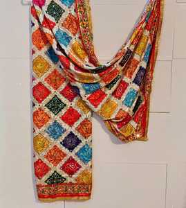 Indian Traditional Banarasi Silk <b>Dupatta</b> Ethnic Wear Trendy Silk <b>Dupatta</b> Shawl Women Fashion Banarasi Dupata for Casual Dresses - Product Image 3