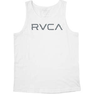 Maglietta senza maniche Radar da uomo RVCA, bianca con stampa, taglia 2XL - Product Image 2