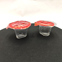Gobelet de communion jetable de 25 g en plastique PP, gobelet à vin ou à jus avec couvercle d'étanchéité personnalisé