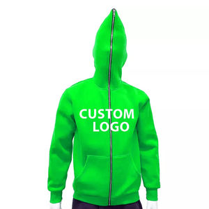 Sweat-shirts à capuche pour hommes en tissu polaire de coton à fermeture éclair intégrale, design surdimensionné, vêtements pour hommes, sweat-shirts à capuche à fermeture éclair - Product Image 1