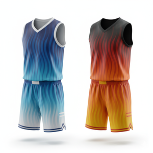 Uniforme de Baloncesto Sublimado OEM/ODM |   Colores Personalizados para Logotipos de Equipos |   Ropa Deportiva Unisex sin Mangas de Secado Rápido, 100% Poliéster de Alta Calidad - Product Image 2