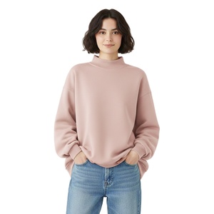 Women Casual Oversized Long Mockneck Sweatshirt Autumn Winter Loose Fit Pullover Streetwear Fashion for Daily Comfort - Product Image 1
