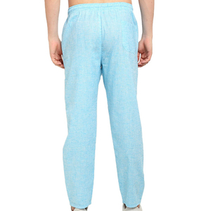 Men's Cotton Pants Summer Spring Autumn-Quality OEM Fitness Streetwear Breathable <b>Elastic</b> <b>Waist</b> Windproof Solid Color <b>Trousers</b> - Product Image 3