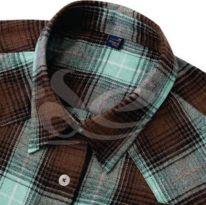 Blusa de algodón a cuadros de gran tamaño para mujer diseñada para la comodidad con cuello nítido mangas completas y tela ligera - Product Image 2