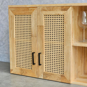 Gabinetes de Cocina Modernos de 1.2m con Puerta de Madera Sólida y Paneles de Malla, Fácil Instalación, Modelo TBT68008 de Madera de Caucho - Product Image 6