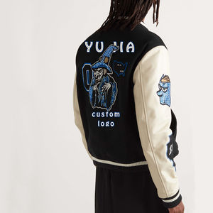 Chaqueta de béisbol universitaria de alta calidad para hombre, soporte con logotipo personalizado, bordado, cierre de cremallera, nueva fábrica de invierno, venta al por mayor, chaqueta OEM - Product Image 5