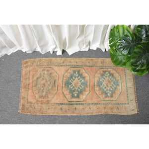 Tapis en Laine Turque Vintage 17X31ft Beige & Bleu Patchwork Design Technique de Tissage Plat pour Décor de Salon 4m de Largeur - Product Image 1