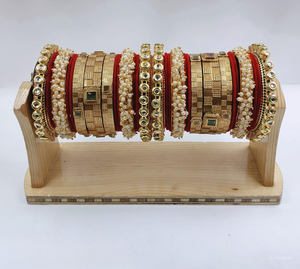 กำไลข้อมือทองเหลืองสไตล์อินเดียสำหรับผู้หญิงและเด็กผู้หญิง - Product Image 1