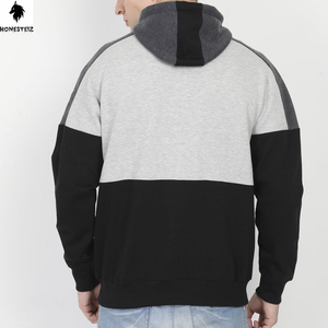 เสื้อฮู้ดสวมหัวของผู้ชายผ้าโพลีเอสเตอร์ผ้าฝ้าย100% น้ำหนักเบาลวดลายสีพื้นลำลองออกแบบได้ตามต้องการสำหรับฤดูหนาว - Product Image 4