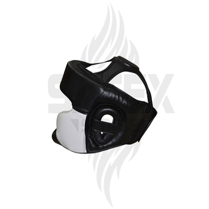 Wholesale Low Price High Quality Leather <b>Head</b> Guard for Adults Men Women with Full Face Protection Boxing Martial Arts <b>Training</b> - Product Image 2