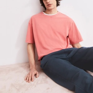 Camiseta Extra Grande de Algodón 100% Orgánico para Hombre, Cuello Redondo, 320 g/m², Estilo Urbano, Logotipo Personalizado - Product Image 4
