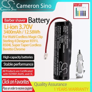<span class=keywords><strong>แบ</strong></span><span class=keywords><strong>ต</strong></span><span class=keywords><strong>เต</strong></span>อรี่เครื่องโกนหนวด <span class=keywords><strong>Wahl</strong></span> Sterling 4 Designer Super Taper Cordless Senior 8591L 8504L รุ่น 93837-001 ความจุ 3400mAh - Product Image 2