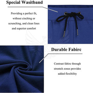 Custom Logo Men Summer Use Gym Shorts <b>Elastic</b> Waist Shorts Cotton Polyester Made Men Gym Shorts - Product Image 4