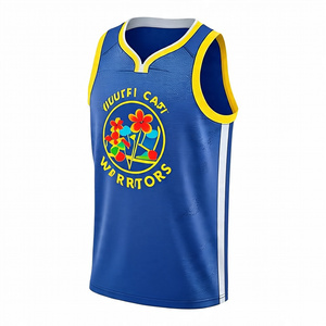 Vente en gros Fabricant de haute qualité Numéro personnalisé Nom Blanc Hommes Femmes 100% Polyester Maillots de basket-ball respirants - Product Image 5