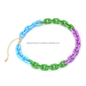 Nuevo diseño hecho a mano resina collar con cuentas conjunto para mujer colgante de lujo para fiesta niñas-AALIYAN IMPEX bajo precio recuerdo - Product Image 5