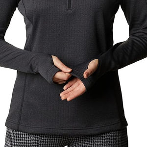 Coton/polyester respirant de haute qualité Micro maille 1/4 quart fermeture éclair pull sweat femmes chemises avec logo personnalisé oem - Product Image 6