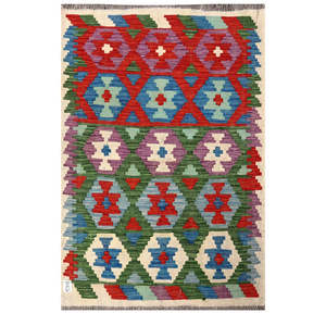 พรมกิลิมไมมาณา อัฟกานิสถาน ขนาด 145 x 100 ซม. พรมและชุดพรมแบบดั้งเดิมของชาวอัฟกัน - Product Image 1