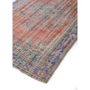 Alfombra de Lana Anudada a Mano de Gran Tamaño, Diseño de Medallón Rojo y Naranja, para Sala de Estar, Pasillo Rectangular, Modelo Pae-2894 - Product Image 2
