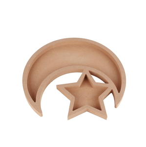 Juego de bandejas de madera con estrella y Luna, bandeja organizadora de cristal de madera, bandeja de joyería de madera de acacia al mejor precio - Product Image 1