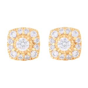 0.49กะรัต E-F รอบตัด/VVS-VS Moissanite เพชรเม็ดเดี่ยวต่างหู10K 14K 18K ทำด้วยทองคำสำหรับเธอ - Product Image 6