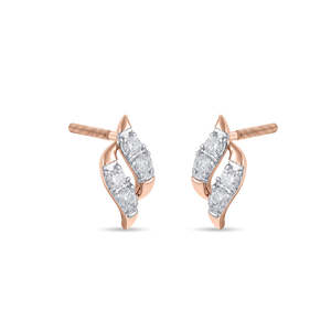 Boucles d'oreilles en diamant plume de rosée - Product Image 4