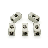 Type Cuivre Nickelé Métal Micro Connecteur Air Rectangle M5 Filetage Filetage Interne Té Filetage Interne Quatre Voies M5/M6
