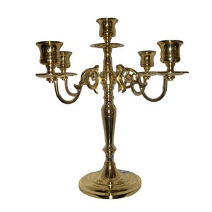 Soporte de Metal de Aluminio de Diseño Artesanal para Decoración del Hogar y Hoteles, Portavelas con Acabado Brillante, Candelabro - Product Image 2