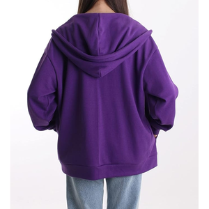 Sweat-shirts à capuche oversize pour femmes de qualité supérieure, en coton, à col rond, à fermeture éclair, avec motifs graphiques, pour un usage quotidien - Product Image 5