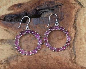 Boucles d'oreilles classiques faites à la main 925 bijoux en argent massif pour femmes 925 argent Sterling Tourmaline pierres précieuses Boho Style boucles d'oreilles cadeau - Product Image 3