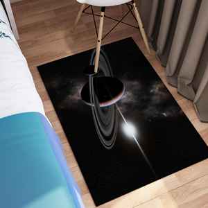 Alfombra Saturn con Estampado de Galaxia, Cielo Estrellado, Diseño de Arte Moderno, con Pelo Suave - Product Image 4